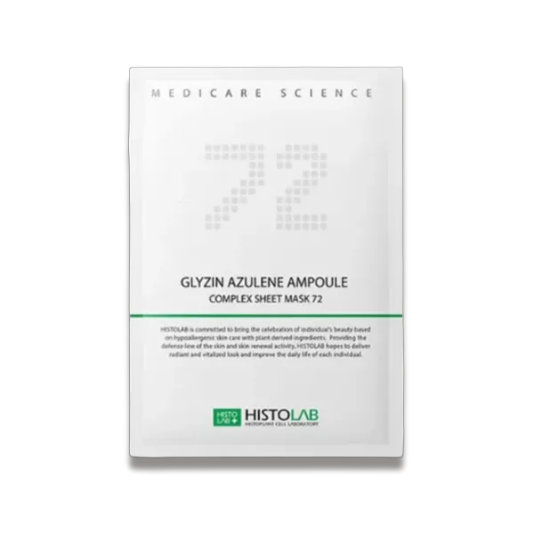 GLYZIN AZULENE AMPOULE COMPLEX SHEET MASK 72 / Для кожи, склонной к появлению прыщей