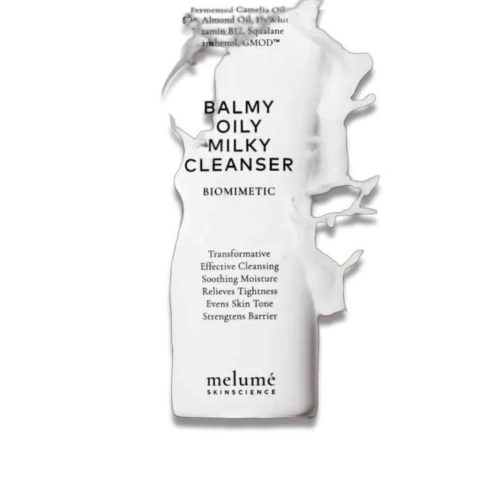 Освітлюючий зволожувальний бальзам для очищення шкіри - Melume Balmy Oily Milky Cleanser