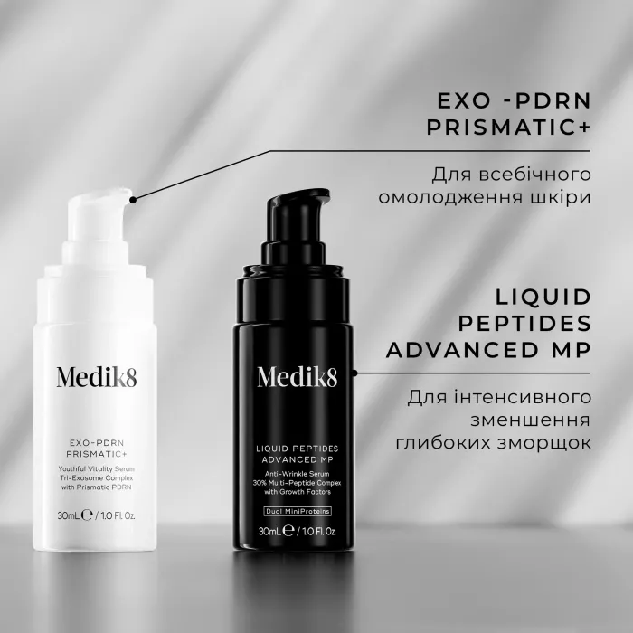 СИРОВАТКА ДЛЯ ОБЛИЧЧЯ ДЛЯ ВІДНОВЛЕННЯ ТА ОМОЛОДЖЕННЯ EXO-PDRN PRISMATIC+ MEDIK8